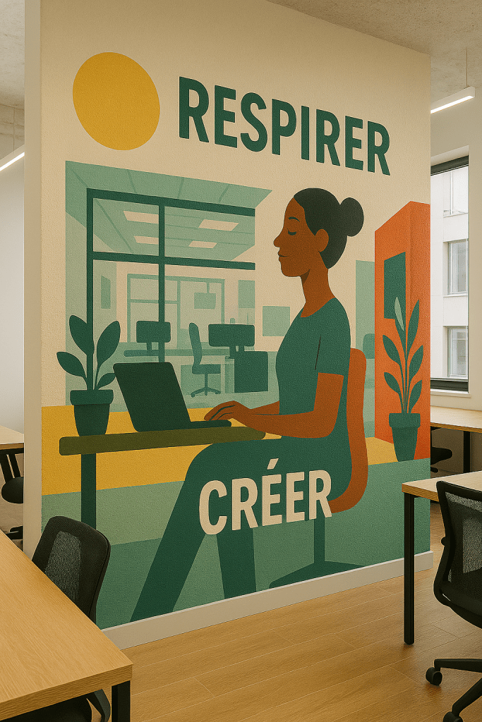 Fresque bureau moderne